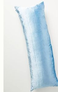 Anthropologie Flower-Dyed Velvet Pillow - blue